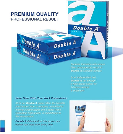 Double A, A4 Ream Paper, A4 80 GSM, 1 Ream, 500 Sheets, White