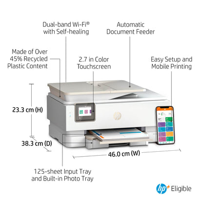 HP ENVY Inspire 7920e All-in-One Color Printer, for Work, Study, Office and Business with Print, Scan and Copy (242Q2D)