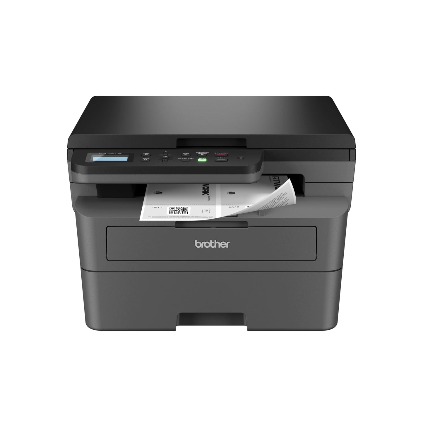 Brother HL-L2464DW, Wireless Mono Printer/Scanner/Copier, 28ppm, Black/Grey