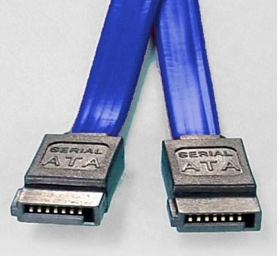 8WARE SATA 3.0 Data Cable 0.5m / 50cm Male to Male Straight 180 to 180 Degree 26AWG Blue CBAT-SATA3-180D