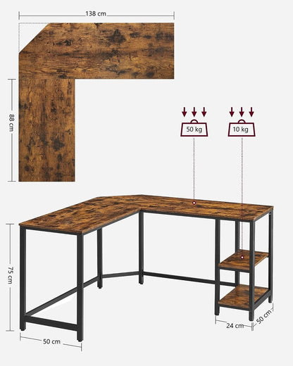 L-Shaped Computer Desk Corner