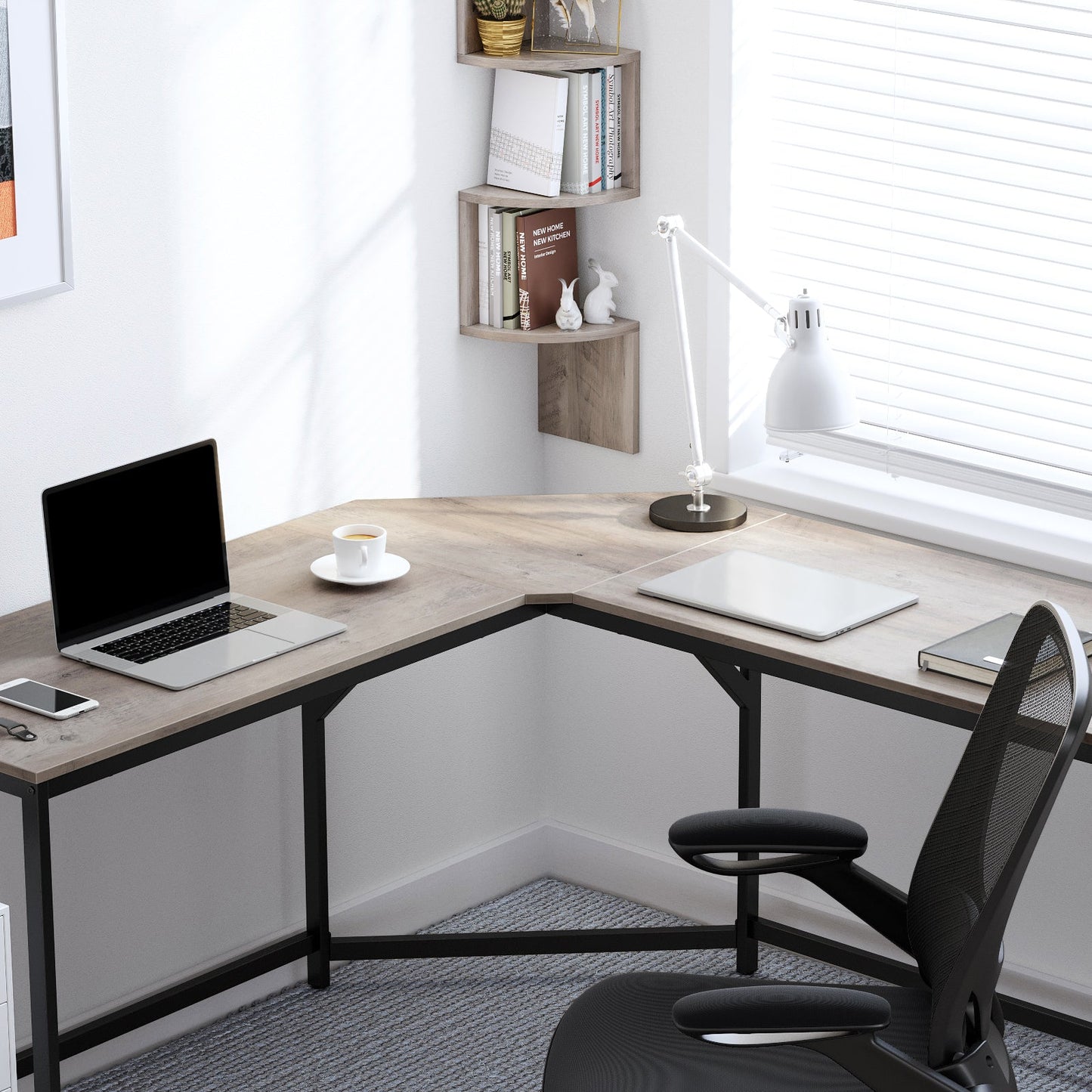 L-Shaped Computer Desk Corner