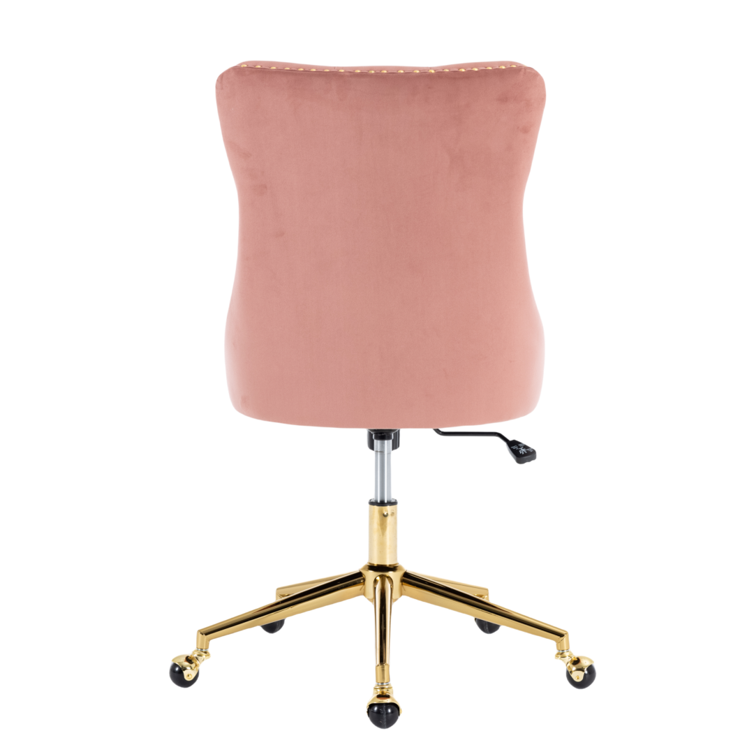 Velvet Home Office Chair- Pink