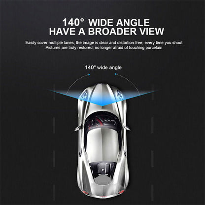 WIFI 3 Channels Dash Cam 1080P Full HD Car Dashcam with Hardwire Kit and 32GB Card