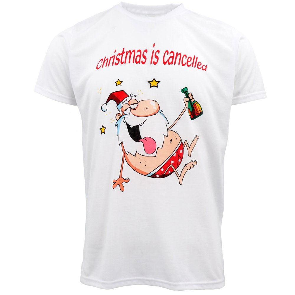 New Funny Adult Xmas Christmas T Shirt Tee Mens Womens 100% Cotton Jolly Ugly, Reindeer (Red), S