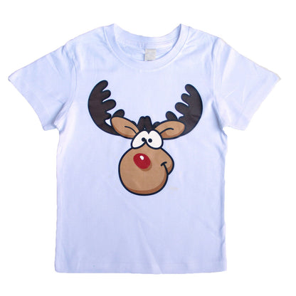 New Funny Adult Xmas Christmas T Shirt Tee Mens Womens 100% Cotton Jolly Ugly, Reindeer (White), S