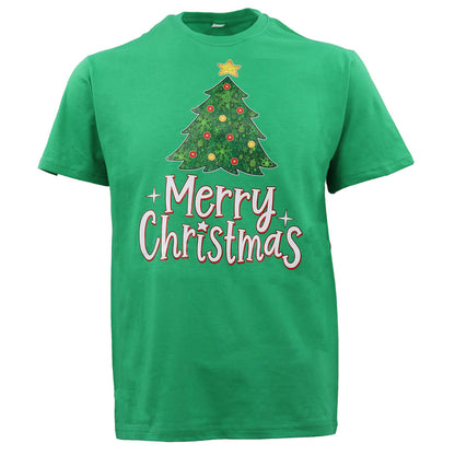 New Funny Adult Xmas Christmas T Shirt Tee Mens Womens 100% Cotton Jolly Ugly, Tree (Green) B, S