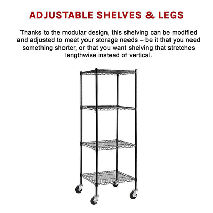 Modular Wire Storage Shelf 600 x 600 x 1800mm Steel Shelving