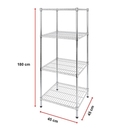 Modular Wire Storage Shelf 450 x 450 x 1800mm Steel Shelving