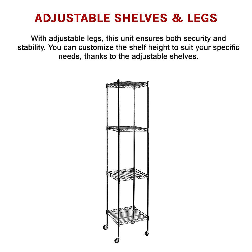 Modular Wire Storage Shelf 450 x 450 x 1800mm Steel Shelving