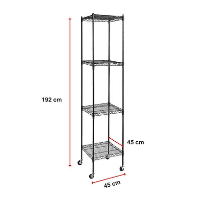 Modular Wire Storage Shelf 450 x 450 x 1800mm Steel Shelving