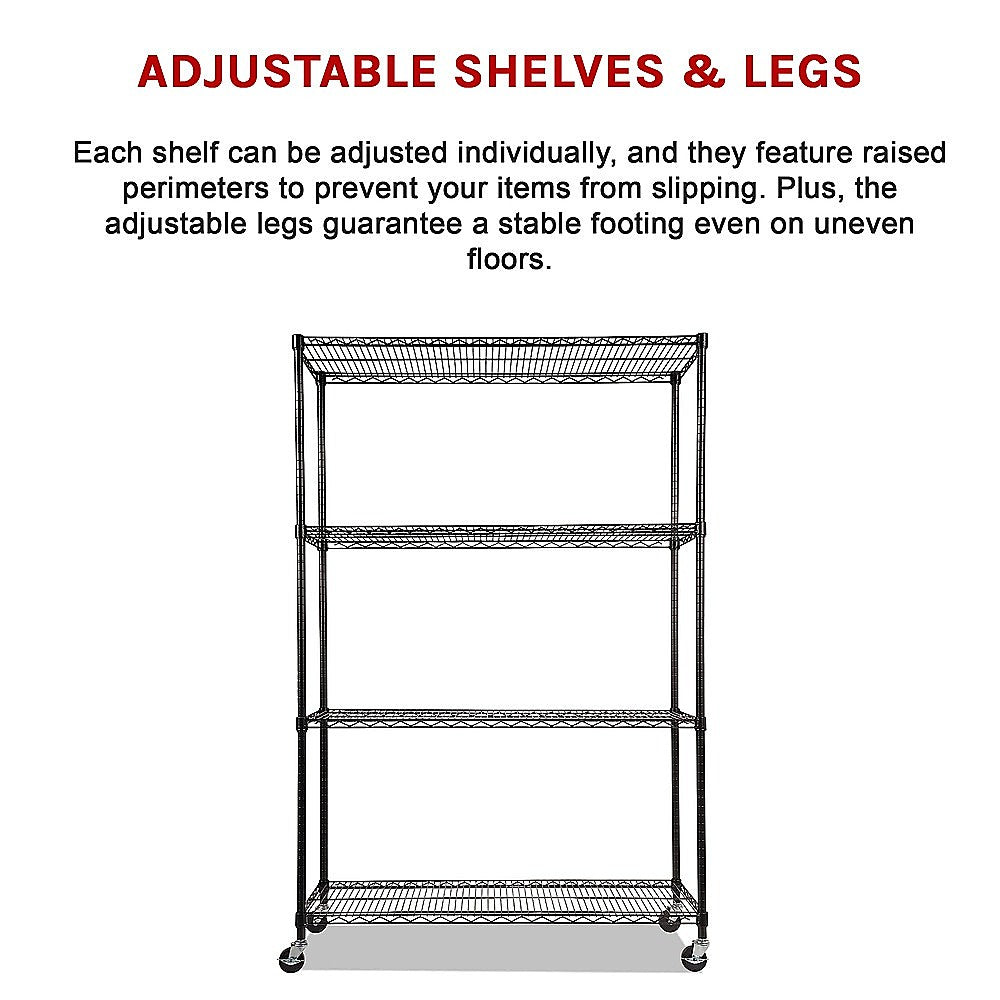 Modular Wire Storage Shelf 1500 x 350 x 1800mm Steel Shelving