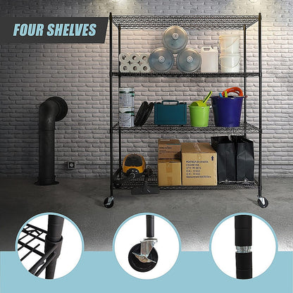 Modular Wire Storage Shelf 1500 x 350 x 1800mm Steel Shelving