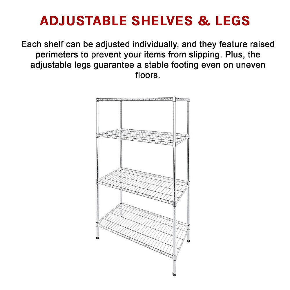 Modular Wire Storage Shelf 900 x 450 x 1800mm Steel Shelving