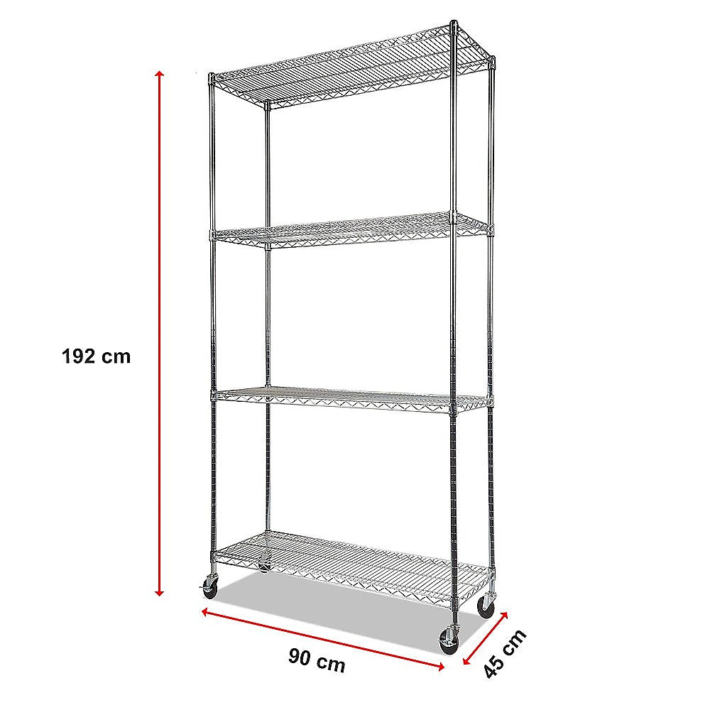 Modular Wire Storage Shelf 900 x 450 x 1800mm Steel Shelving