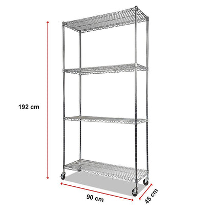 Modular Wire Storage Shelf 900 x 450 x 1800mm Steel Shelving