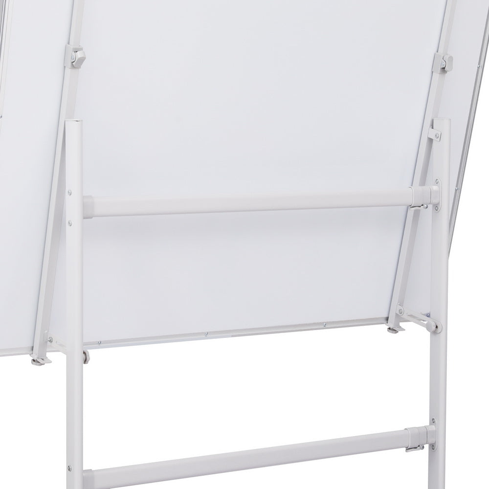 90x120cm Standing Whiteboard with Wheels Magnetic Double-Sided Erase Board