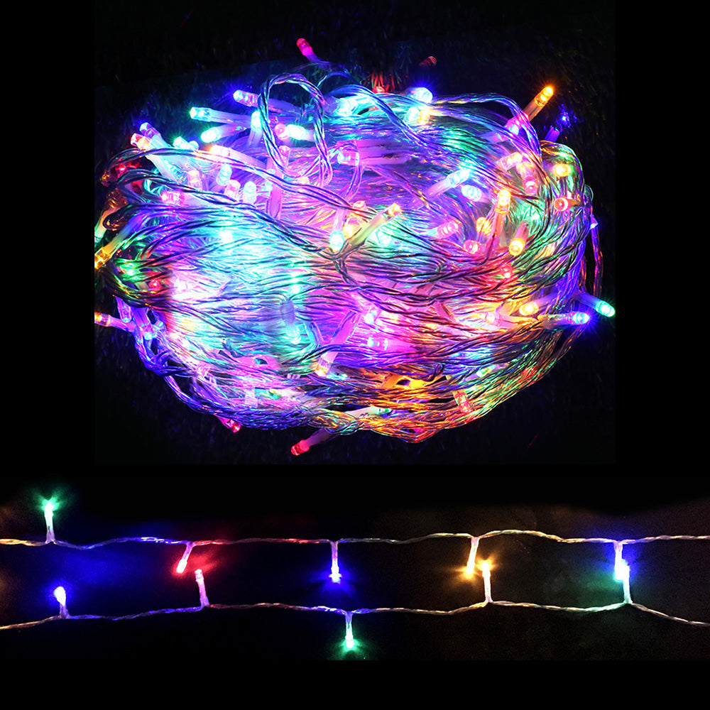 100M Christmas Lights String Fairy Light 500 LED Colourful Jingle Jollys